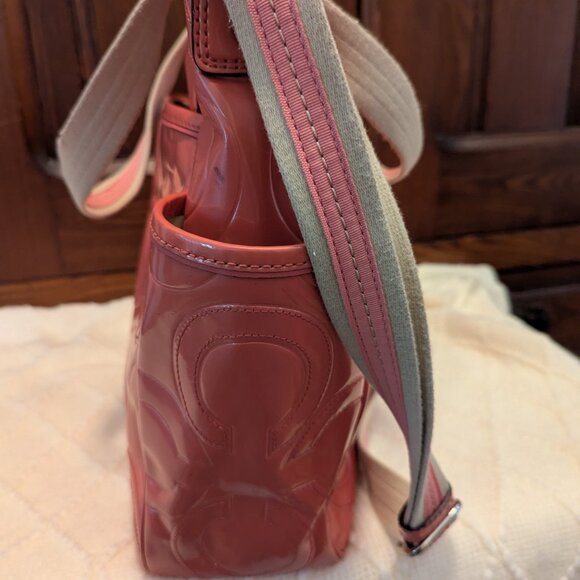 COACH PATENT LEATHER DIAPER BABY BAG MULTIFUNCTION TOTE 16977 - Picture 5 of 13